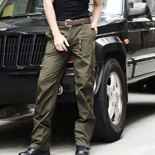 Высокое качество, модная мужская одежда размера плюс, военные тренировочные мужские одноцветные повседневные эластичные брюки карго с карманами для мужчин, подарки