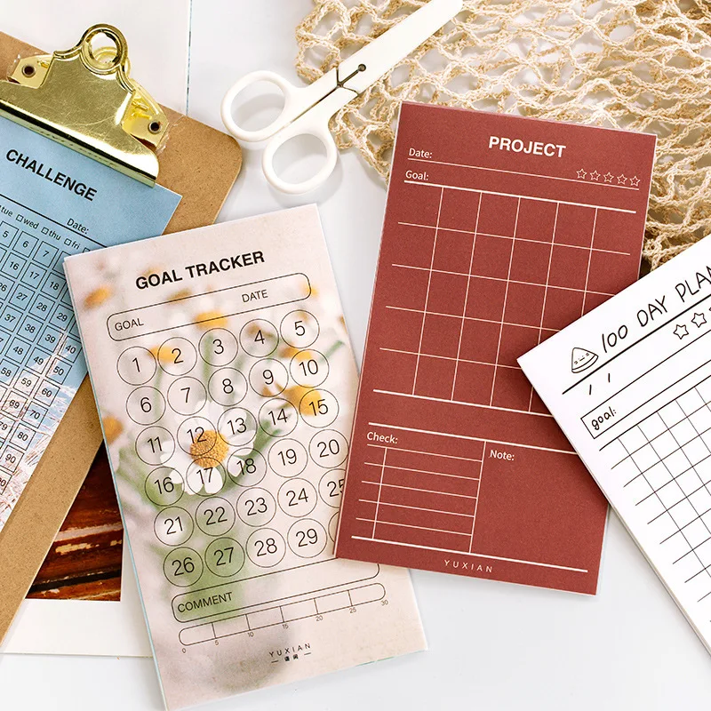 

Language Free Plan Paper Flower and Dream Series Creative Work Develop Learning Memo Record Form Attached Adhesive Paper 4-