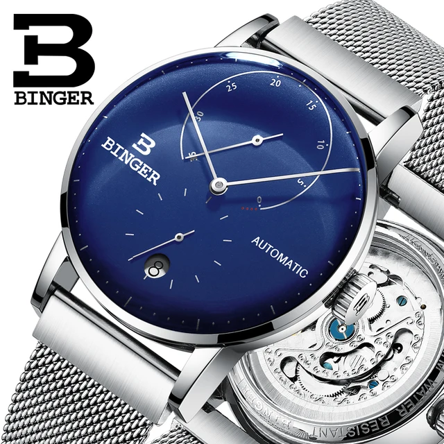 $US $85.67 BINGER Swiss watch men's luxury brand automatic mechanical watch men's sapphire watch Japanese movement men's watch B1187