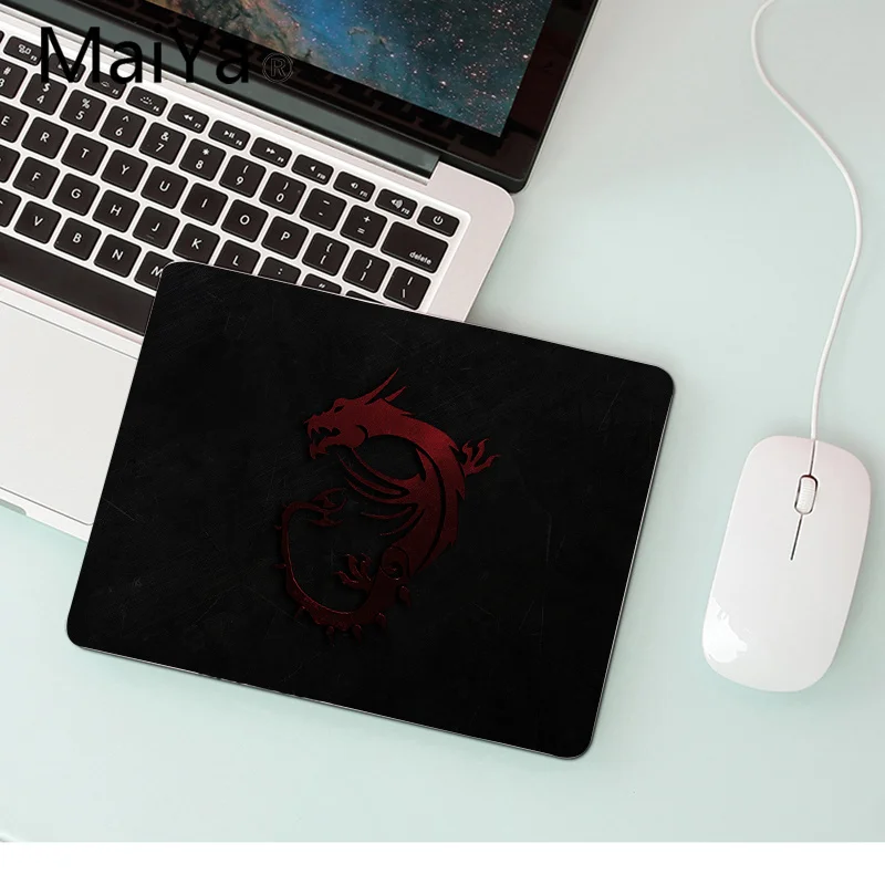 No Lock Edge18x22cm MaiYaCa НОВЫЕ ПОСТУПЛЕНИЯ персонализированные крутые модные MSI Нескользящие прочные компьютерные коврики размер для 18x22 см 25x29 см маленький коврик для мыши - Цвет: No Lock Edge18x22cm