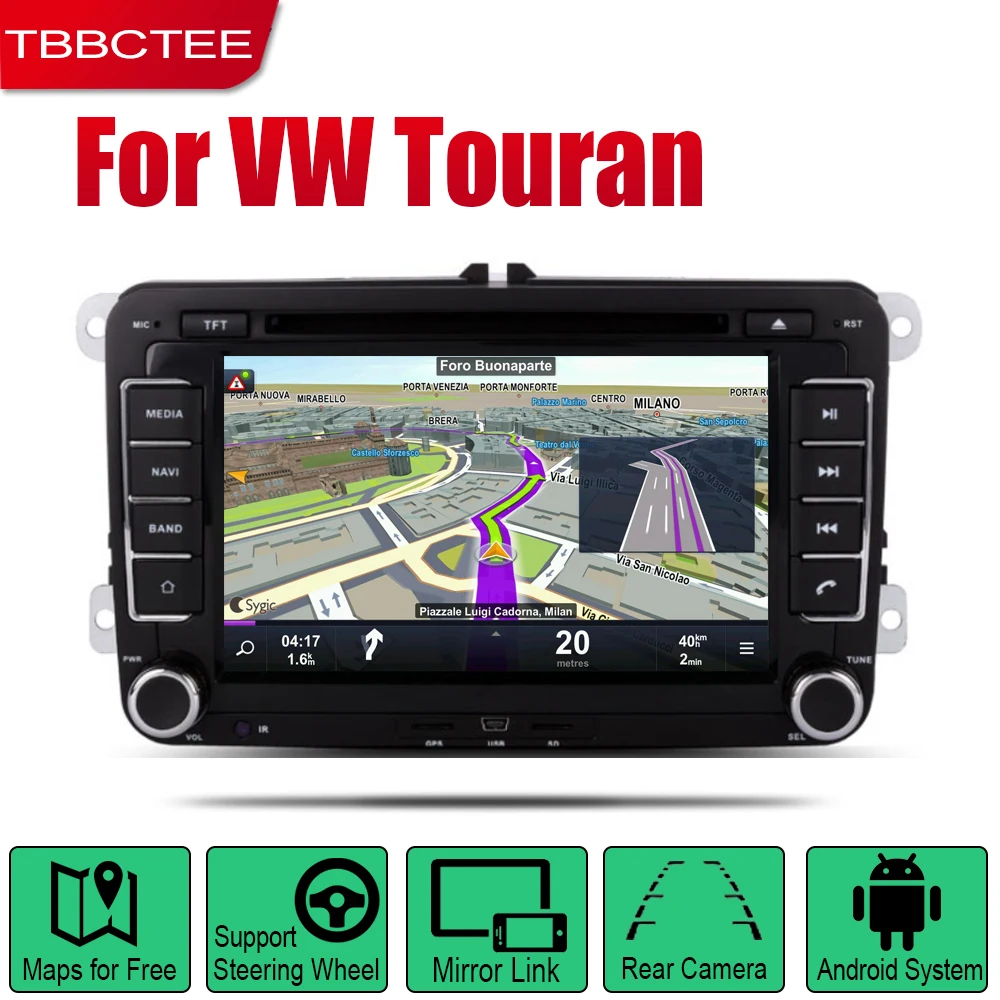 TBBCTEE Android автомобильный Радио Стерео gps навигация для Volkswagen VW Touran 2003 ~ 2015 Bluetooth wifi 2din автомобильный Радио стерео плеер