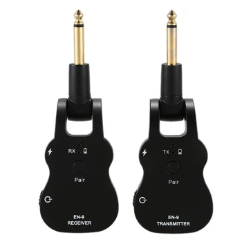 

2.4GHZ Wireless Guitar System Transmitter Receiver for Electric Guitar Bass Built-In Rechargeable Lithium