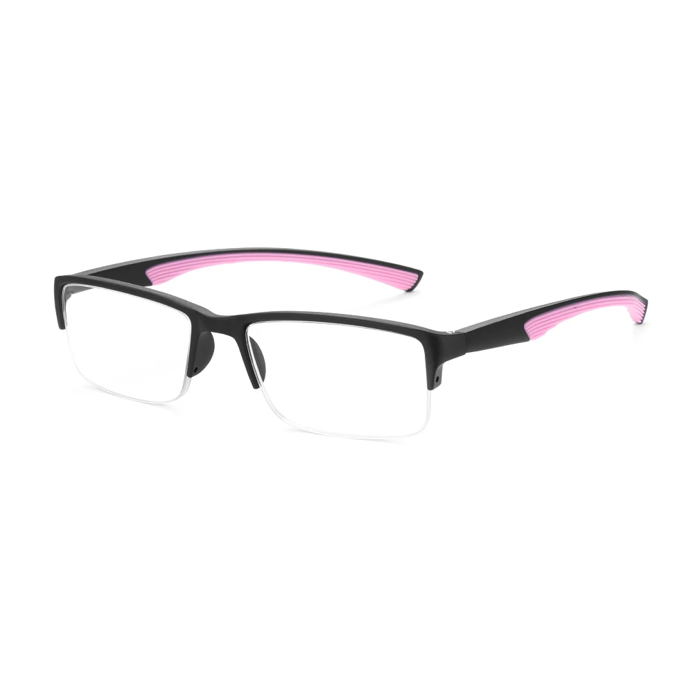 Унисекс, диоптрия, очки для чтения для пожилых людей, складные увеличительные очки, ультралегкие прозрачные очки без оправы+ 1,0~+ 4,0 - Цвет оправы: Pink Leg 1