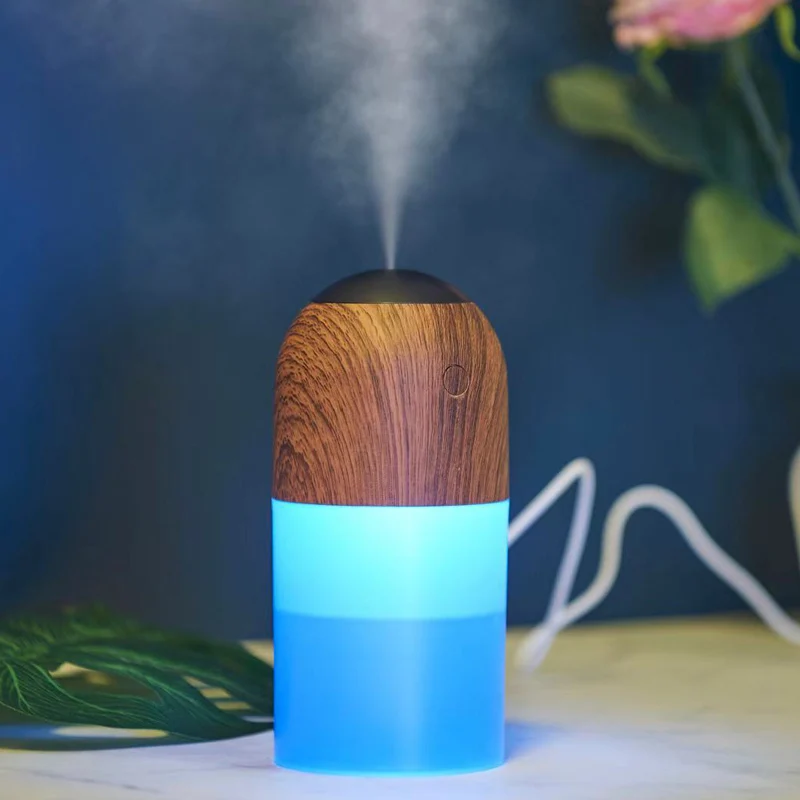 

ELOOLE Mini Wood Grain Air Humidifier USB Ultrasonic Aroma Essential Oil Diffuser Cute Nanometer Atomization For Home Car