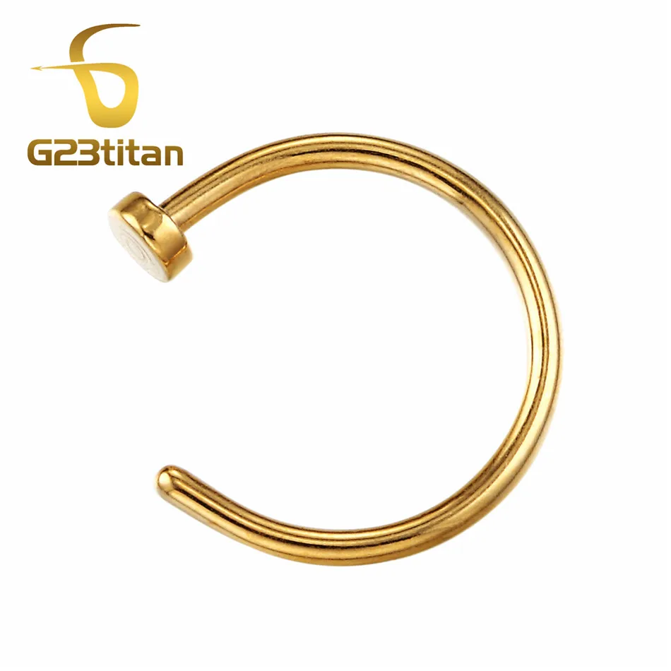 G23titan пирсинг для носа рок нос кольцо для пирсинга Одежда высшего качества G23 титановые Украшения для тела человека женский аксессуар - Окраска металла: Nose Stud