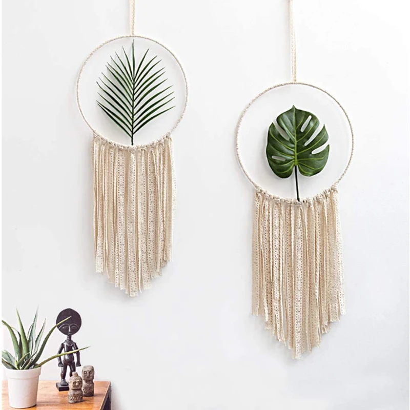 

Nordic Style Tassel Wall Hanging Handmade Dream Catcher Home Decoration Interior Wall Decoration Turtle Leaf Tassel For Home