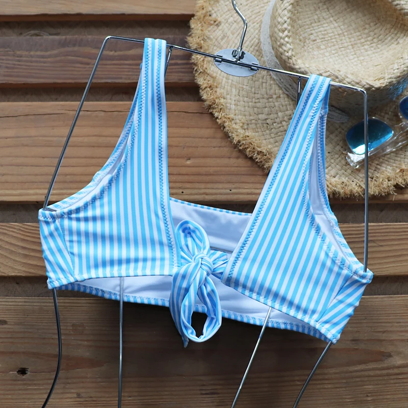 Riseado Striped Bikinis Set Push Up Swimwear Women Strap Swimsuits Sexy biquini Padded Bathing Suits 2020 Summer Beachwear