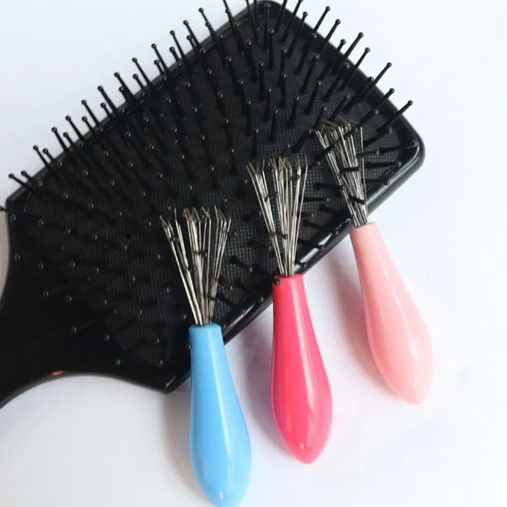 

Beautiful Hair Brush Comb Plastic Embedded Hair Cleaner Tool Cleaning Remover Portable Durable Easy to Clean