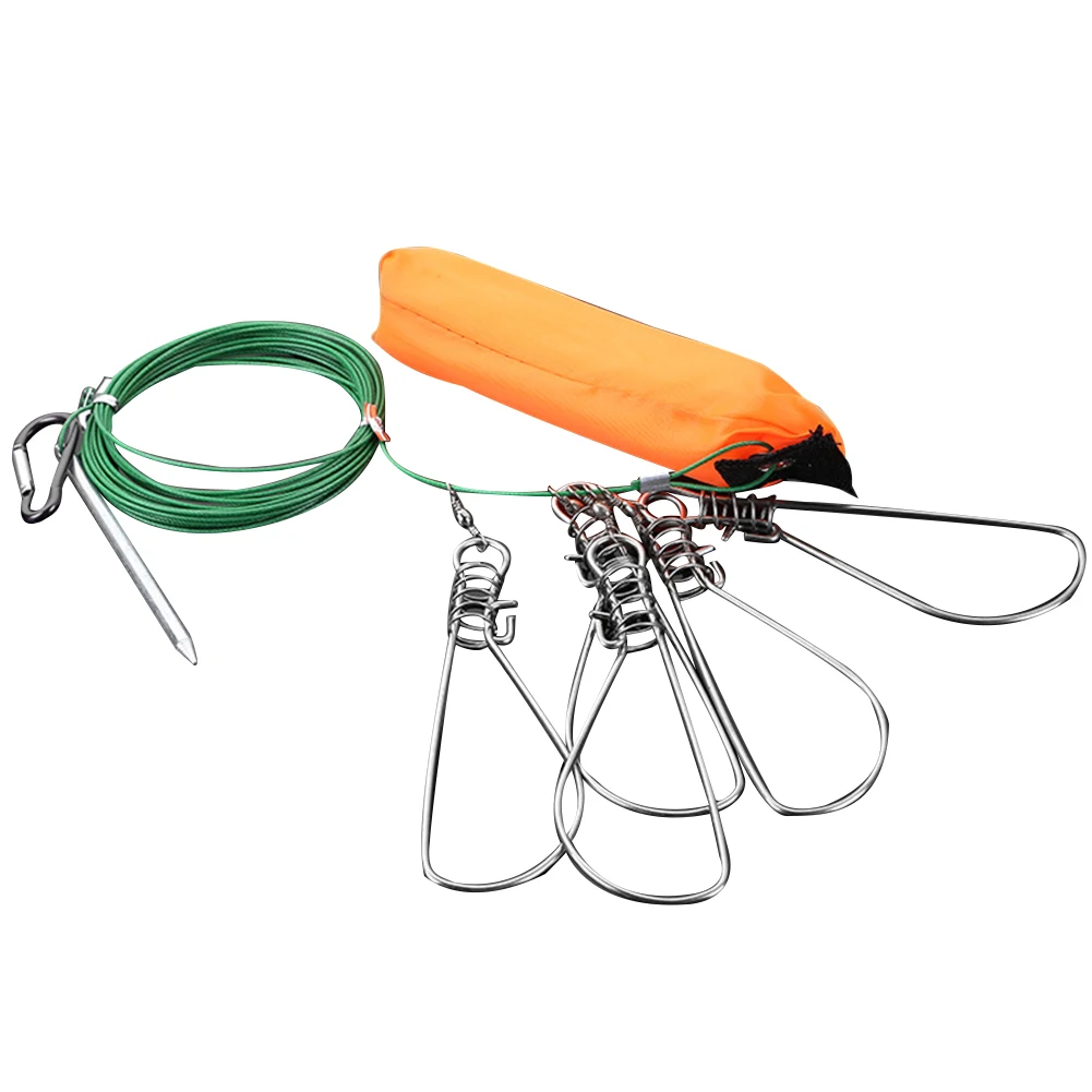 

Lock Accessories Durable Buoyancy Practical Snaps Stainless Steel Tool Tackle Fish Buckle Set Rustproof Wire Rope Live Outdoor