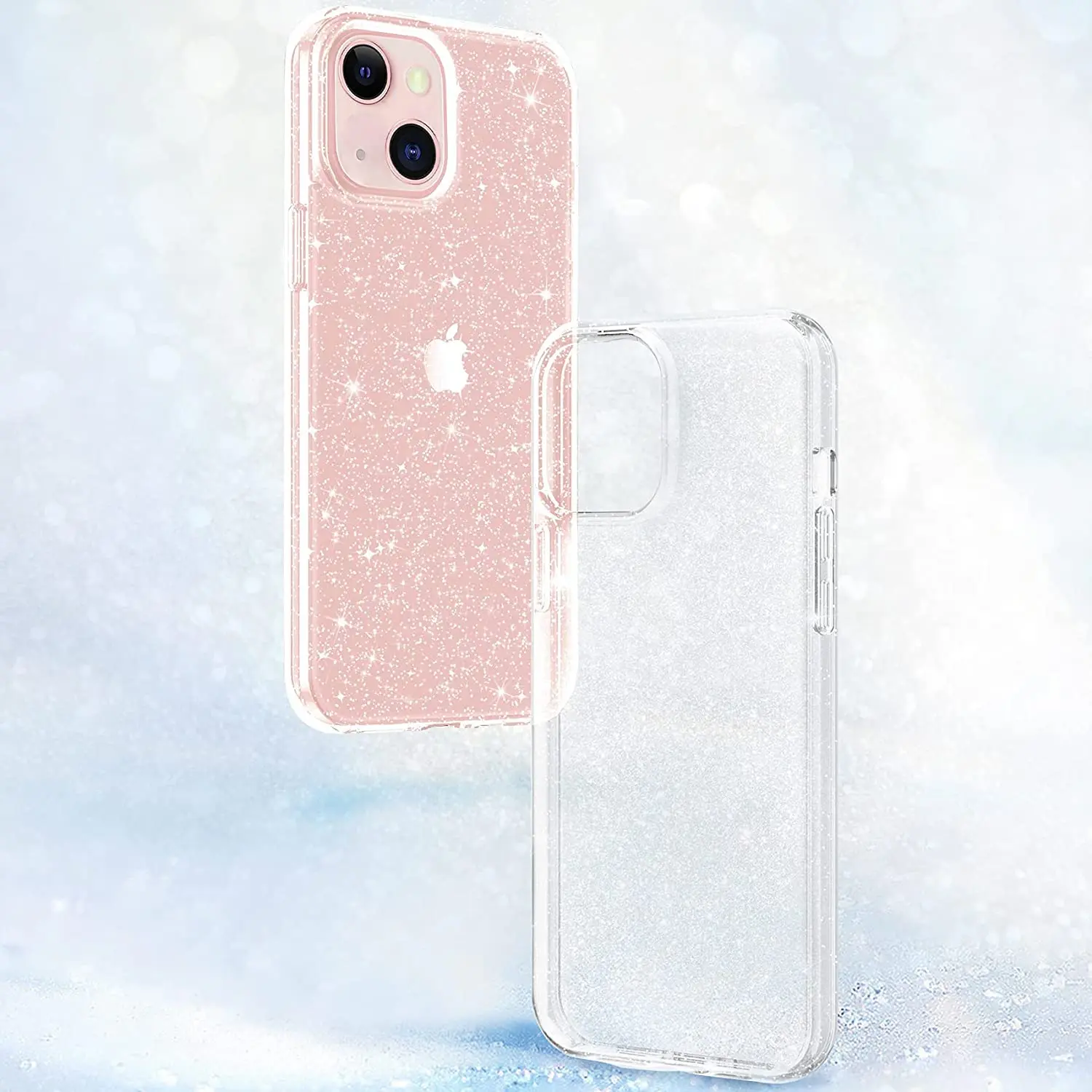 Crystal Clear Sparkle Phone Cover with Glitter Design