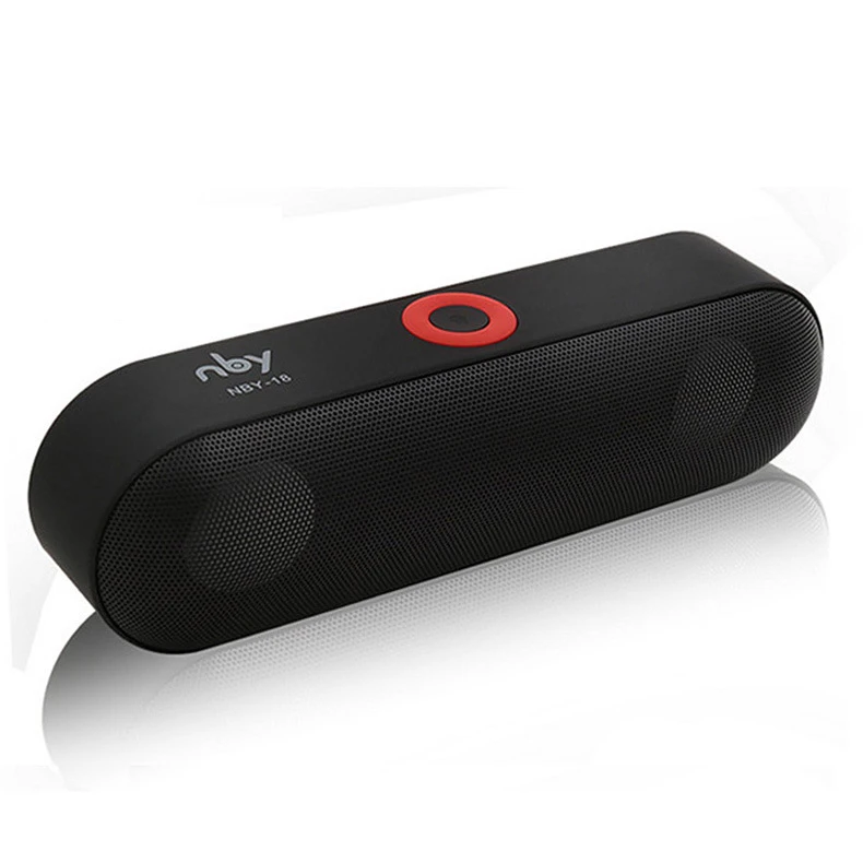 500PCS NBY-18 Bluetooth Speaker Mini Bluetooth Square Sound Box Wireless Portable Bluetooth Speaker TF-Card Supported - Цвет: Черный