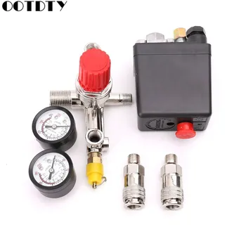 

Air Compressor Pressure Control Switch Valve 0.5-1.25MPa With Manifold Regulator & Gauges