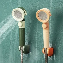 Pressurized Shower Head High Pressure Water Saving Perforated Free Bracket Hose Adjustable Bathroom Accessories Shower Set