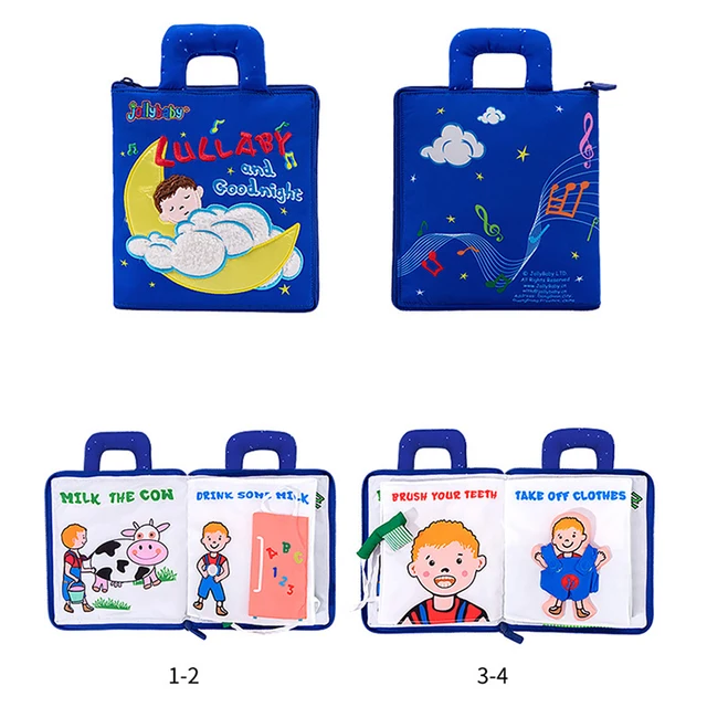 Boys And Girls 1-6 Montessori Education Tear Soft Cloth Books Children Hands-on Exercise Puzzle Portable Busy Cloth Book Toys 1