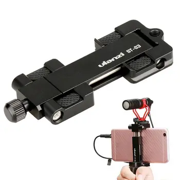

Ulanzi fotografia ST-03 Metal Foldable Smartphone Clip Holder with Quick Release Plate and Cold Shoes for Mobile Phone