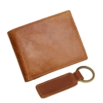 

Retro Fashion Men's Short Wallet Top Layer Cowhide Purse High Quality Male Cards Holder Zipper Coin Purse Standard Wallet