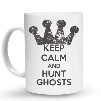 

KEEP CALM AND HUNT GHOSTS - 11 Oz. Unique COFFEE MUG, Coffee Cup