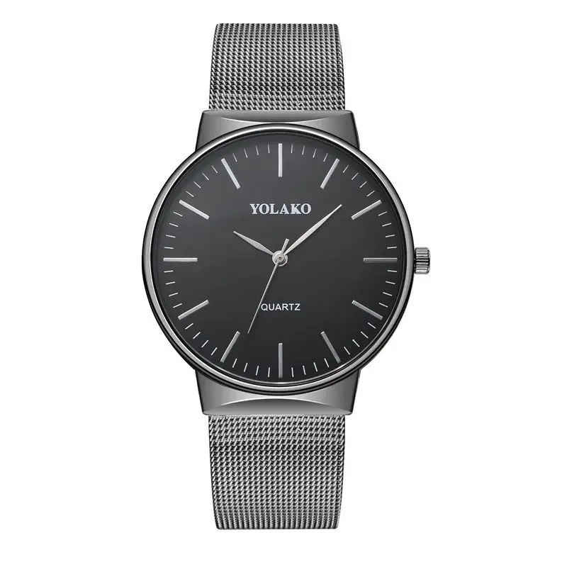 

MEN'S Watch Fashion 2019 New Style Shaking Voice Network Red Celebrity Style Non-Machinery Alloy Mesh Belt Ultra-Thin Quartz Wat