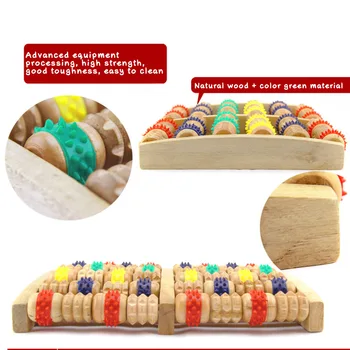 

Hot Sale Wheel Wood Roller Foot Massager Relax Multicolour Pressure Roller Foot Massage Instrument can CSV
