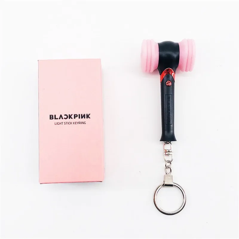 

Kpop BLACKPINK Light Stick Key Ring JENNIE JISOO LISA ROSE Mimi Concert Glow Lamp Light stick Key Ring Concert Lamp key chain 1