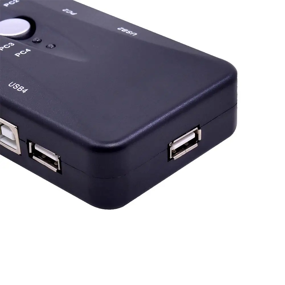 MeterMall 4 в 1 выход USB 2,0 VGA KVM переключатель вручную для клавиатуры мышь монитор адаптер