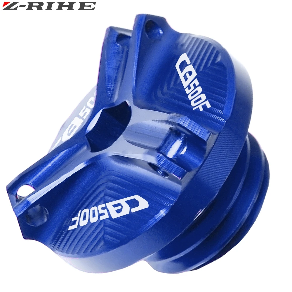 Колпачок для наполнения масла двигателя мотоцикла колпачок для наполнения масла крышка для HONDA CB500F CBR500R CB500X CB 500F 2013 - Цвет: Синий