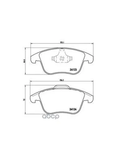Колодки Тормозные Ford Mondeo 07/S-Max 06/Volvo S80 06/Xc70/V70 07 Передние Brembo P24076 Brembo арт. P24076