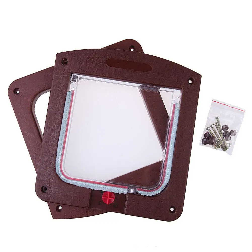 Запираемая откидная дверь для кошек котят собак замок подходит любой стены или