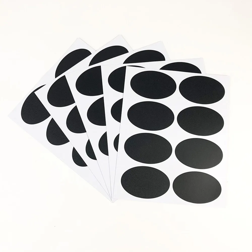 6pcs Oval Shaped Sticker Erasable Chalkboard Sticker Craft Kitchen Jars Labels Chalkboard Sticker Black Board Label