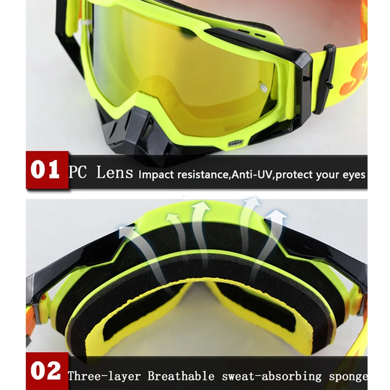 Очки для мотокросса SOMAN очки горнолыжного спуска MX Gafas SM11|Мотоциклетные очки| |