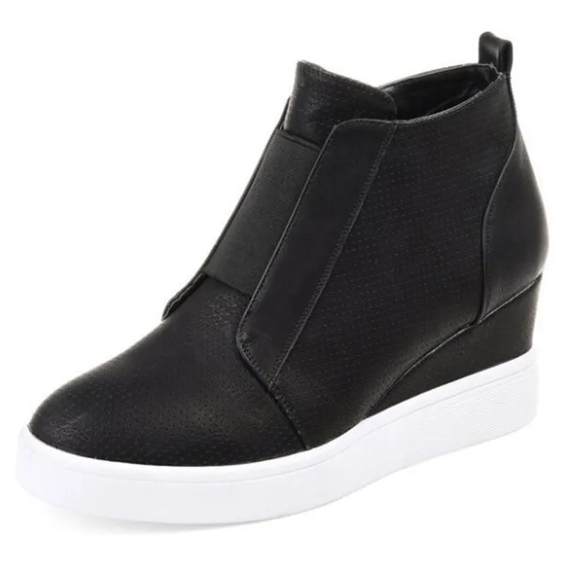 

Mhysa 2019 new autumn and winter fashion ladies ankle wedge side zipper casual boots large size female hollow short boots M444