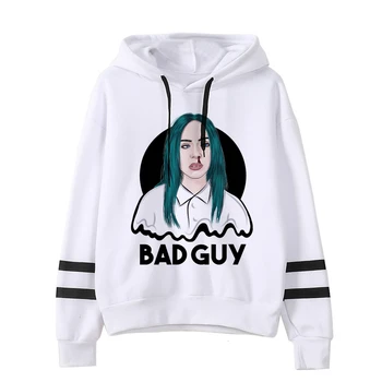 

Billie Eilish Bad Guy Harajuku Funny Cartoon Hoodies Women Men Autumn Warm Graphic Sweatshirt Hip Hop Unisex Tracksuit Hoody