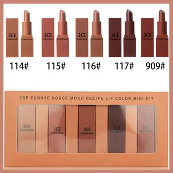 

3CE EUNHYE HOUSE Matte Lipstick 5pcs/Set Waterproof Long Lasting Red Lips Velvet Lip Gloss Tint Pigment Lip Cosmetic Makeup