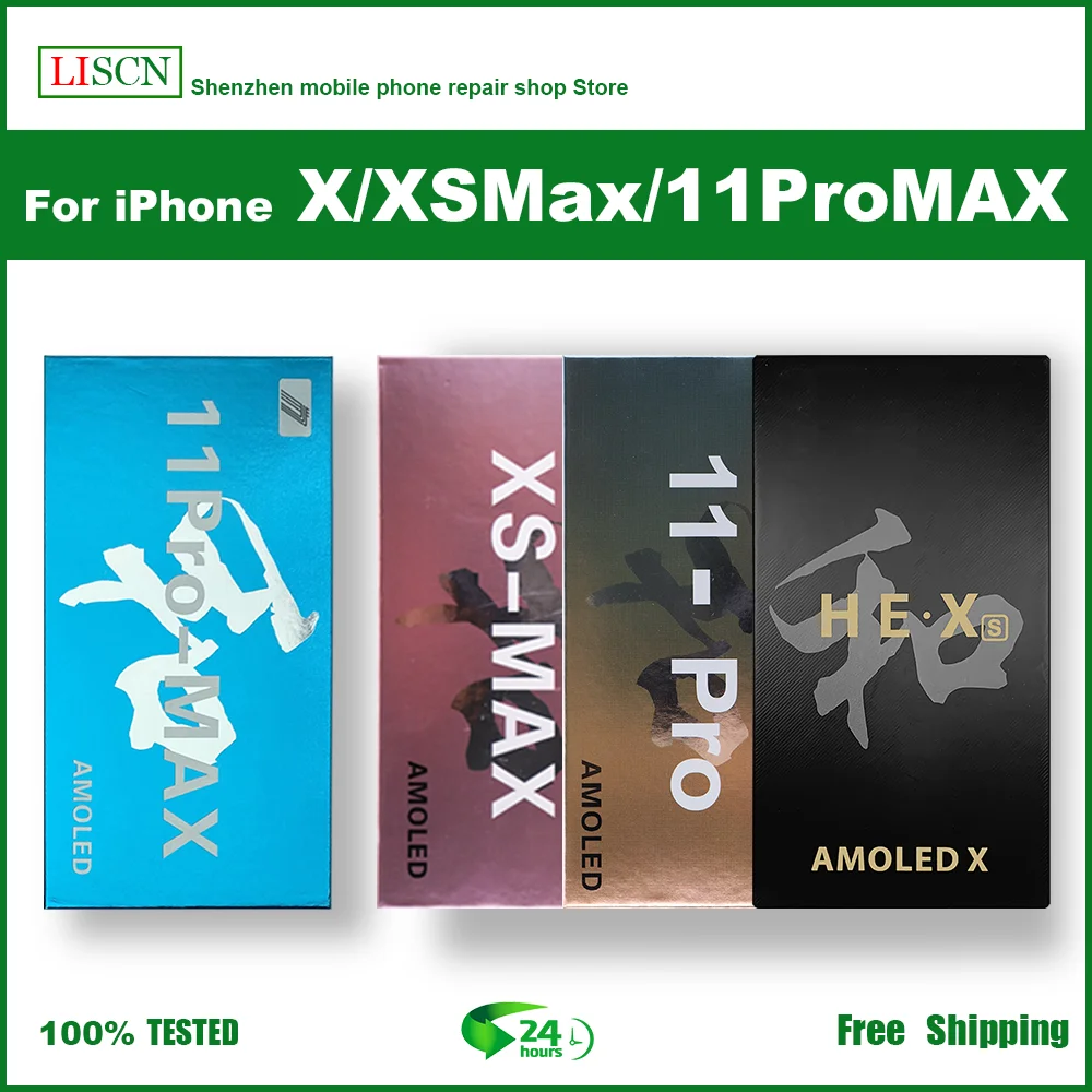 HE X Xs Max OLED For iPhone 11Pro LCD Display Touch Screen Digitizer Assembly Replacement Parts LCDs + Gifts | Мобильные телефоны и