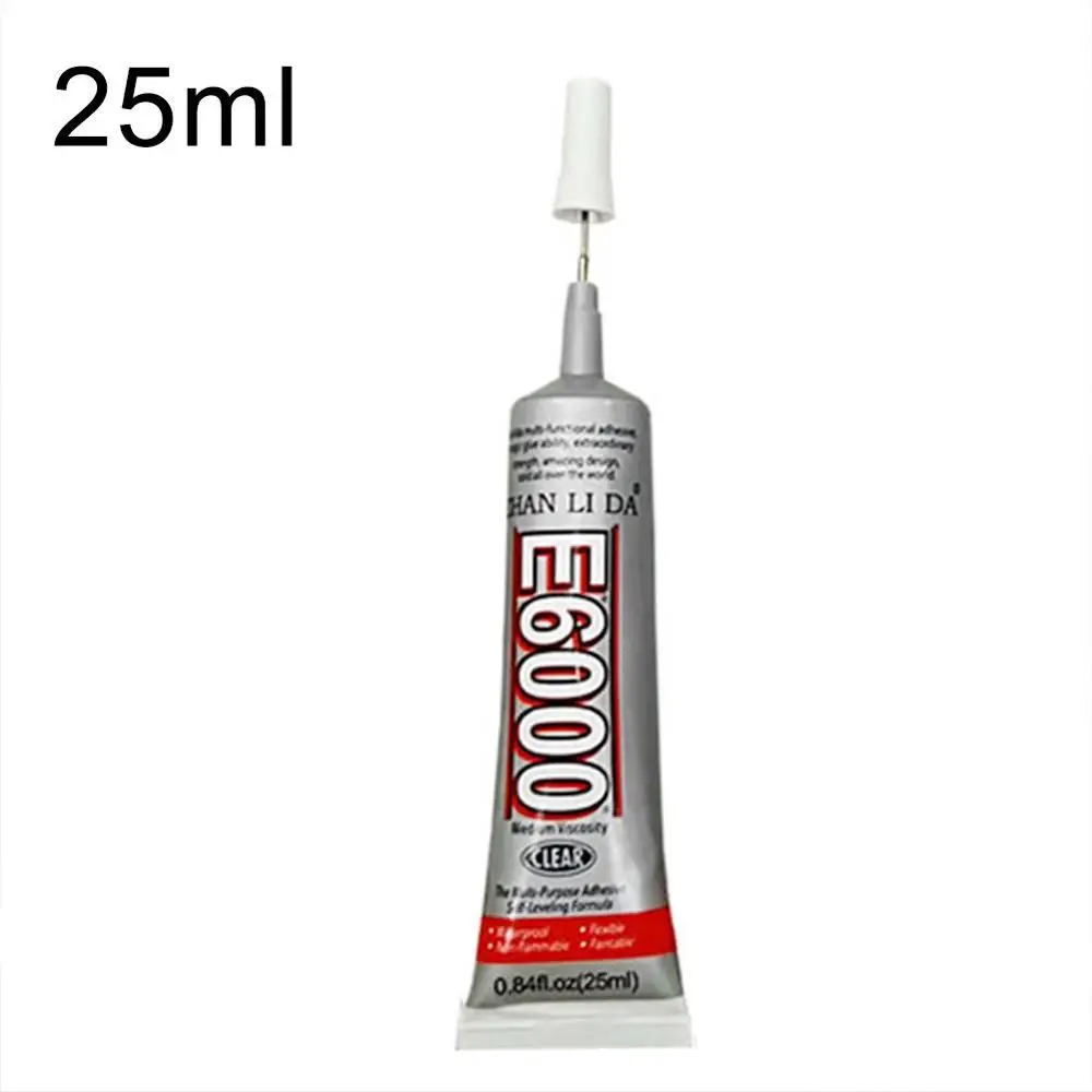 25ML E6000 50 мл/110 мл супер жидкий многоцелевой промышленный клей для ювелирных изделий, хрустальные стразы, сделай сам, стеклянный клей для экрана телефона - Color: 25ML