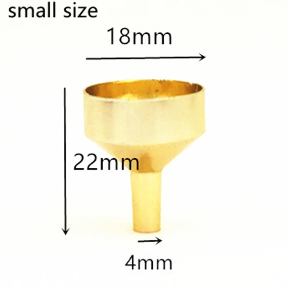 10pcs New metal Small/large aluminum Mini Funnel For Perfume transfer Diffuser Bottle Mini Liquid Oil filling  Lab