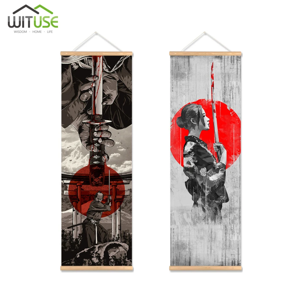 

Japanese Samurai Art Modern Home Wall Decor Canvas Picture Art HD Print Painting On Canvas Artworks Framework Ready to hang