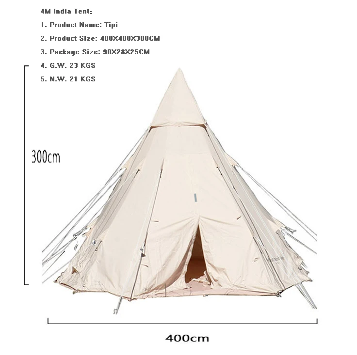 Tente Tipi indien en toile - CABANON