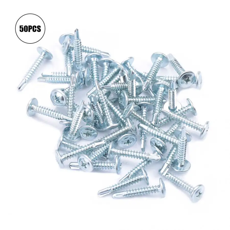 

50pcs Metric Screw Assortment M4.2 Truss Head Self-drilling Self-tapping Screws Drilling Tail Screw Set Screw Nut