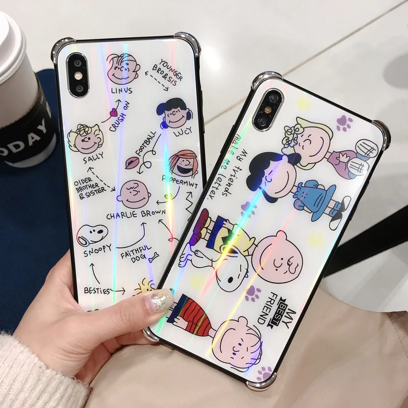 WTSZKL Snoopy серия шаблон чехол для телефона iphone X XR 8 7 6 6S Plus четыре угла