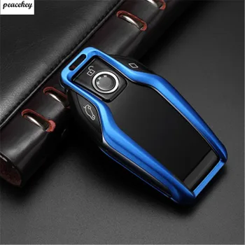 

Alloy car key case cover Key Shell remote key Protective for BMW 2017 7 Series 730li 740li 750 Display Key wallet