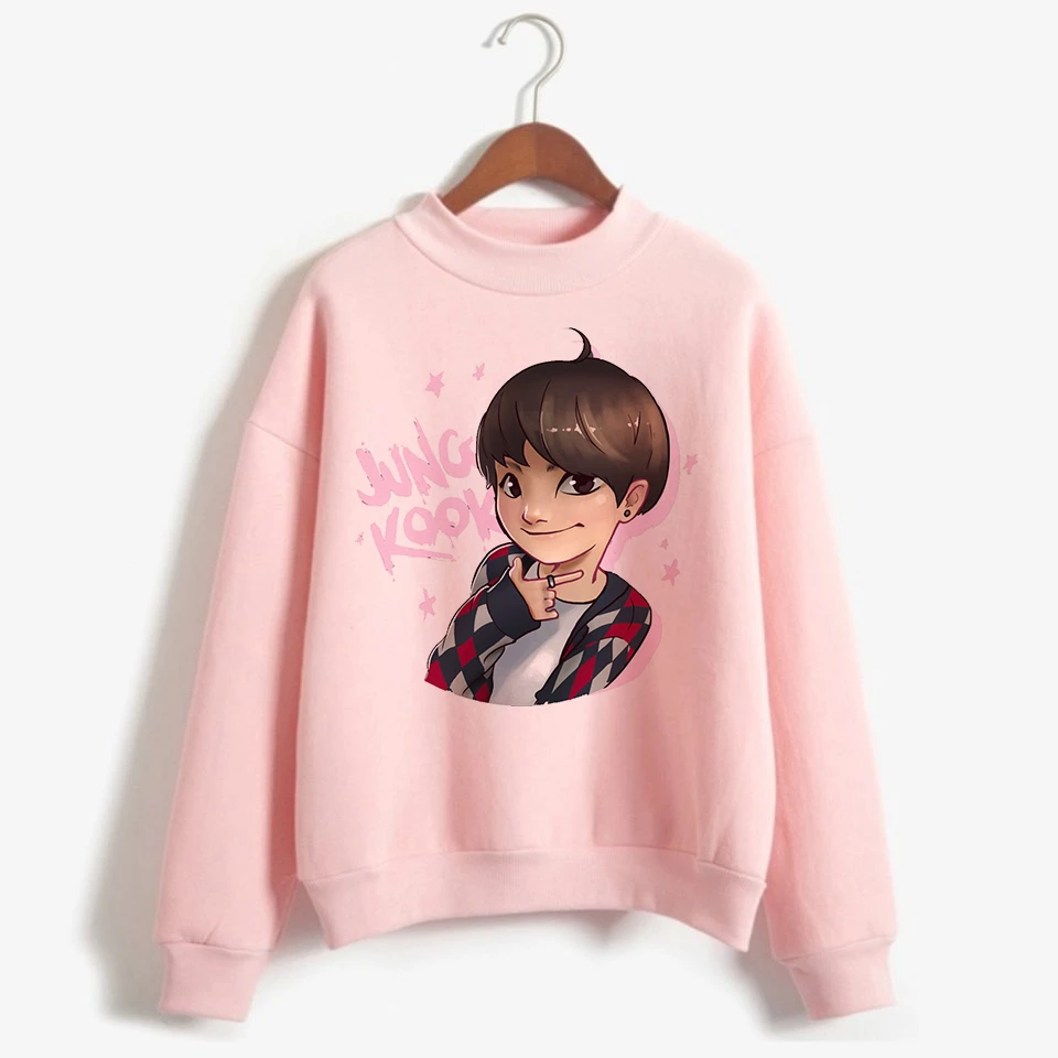 K поп Готический Kpop Harajuku одежда Kpop толстовки Толстовка женская Kawaii Корейская уличная K-Pop водолазка Женская толстовка - Цвет: 13