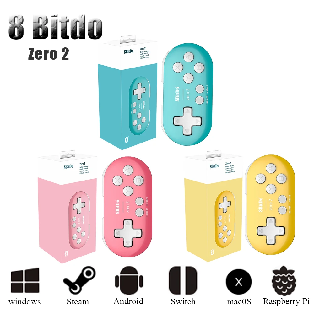 8Bitdo Zero 2 Mini bluetooth Gamepad Game Controller for N- Switch Windows Android OS Steam Raspberry Pi Gamepads | Электроника