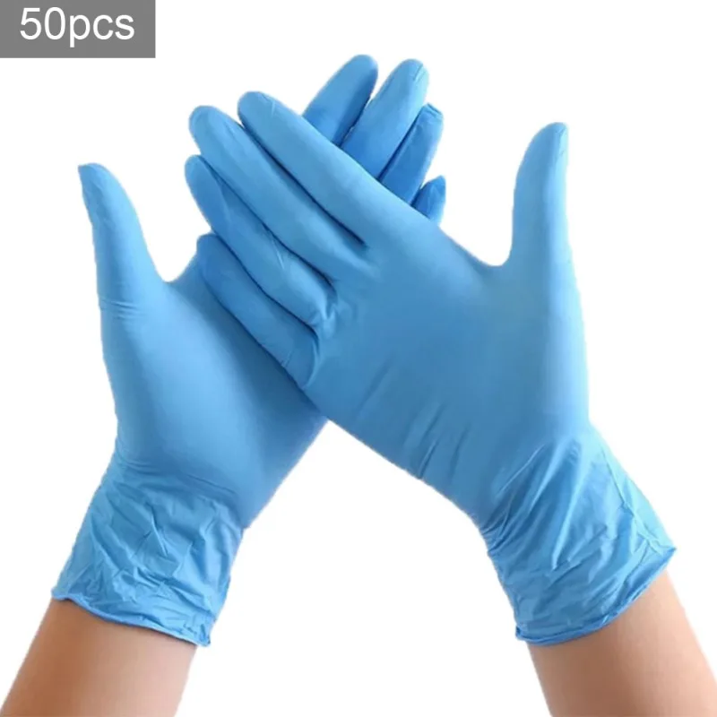 

50pcs Safety Anti Virus Safe Disposable Nitrile Glove Examination FDA Food Disposable Working Gloves