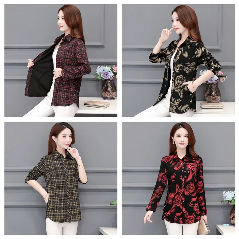 

Autumn and Winter 2020 New Women's Wear, Loose and Large Size High-quality Shirt, Long Sleeve Plaid Printed Blouse, Casual Coat