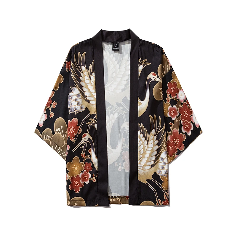 Mannen Vest Japanse Kimono Mannen Samurai Kostuum Kleding Kimono Jas Mens Kimono Shirt Yukata Haori Casual Jas, Kaki, M