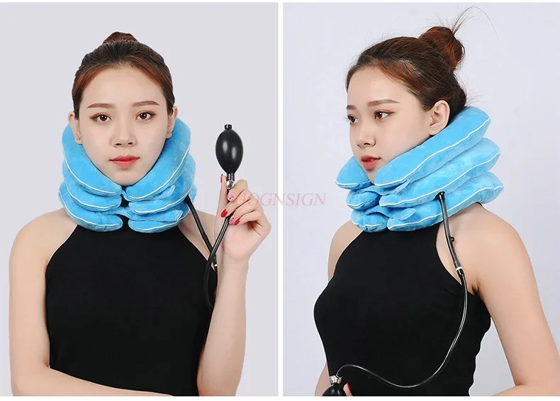 Cervical traction device for household inflatable neck pain medical correction stretching neck pain lower head family protection