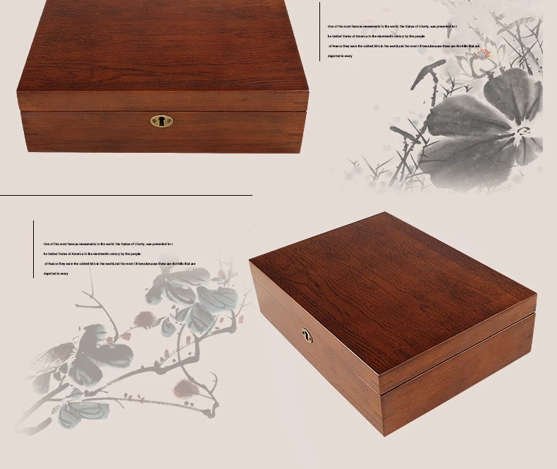2022 10-Slots Solid Wooden Watch case 5 Seats Luxury Watch Organizer Box Wood Storage Box with Lock Jewelry Gift  Case for Man