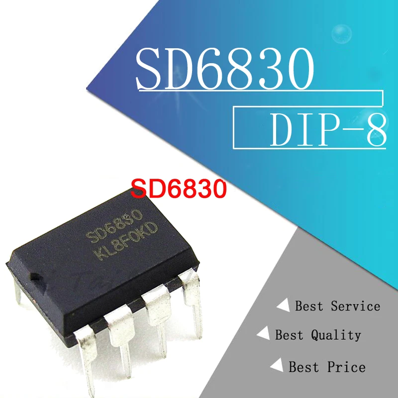 5pcs/lot SD6830 DIP8 Built in high voltage efficiency switching Current mode PWM+PFM controller