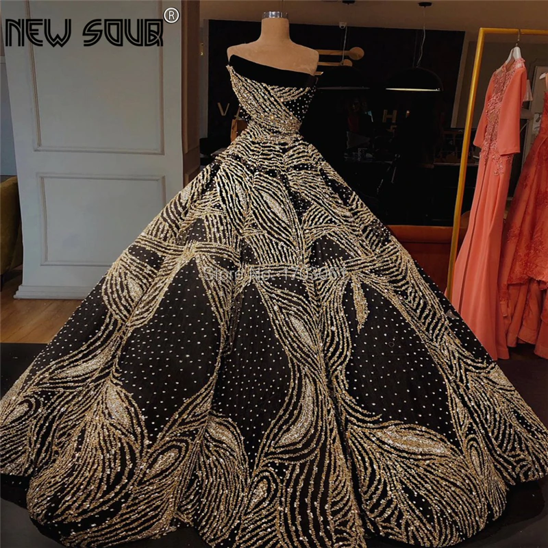 Strapless Formal Evening Dresses Elegant Celebrity Ball Gown Dubai Prom Dress New Saudi Arabic Puffy Party Gown Robe De Soiree